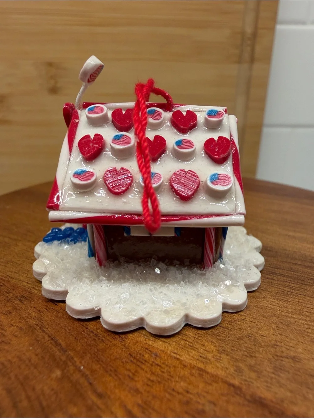 Vintage handmade Post Office Christmas Ornament